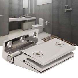 Glass Shower Door Hinges Ball Bearing No Mortise Tilt Single Sided Stainless Steel Bathroom Gate Clamp for 8-12mm Tempered Glass