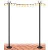 Eazielife 10FT String Light Poles for the outdoor, Heavy Duty