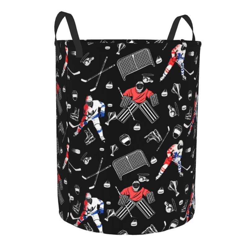 Hockey Laundry Basket Storage Bin Foldable Laundry Hamper Clothes Storage