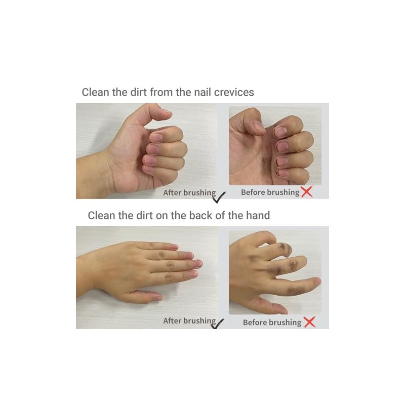 Cepillo de uñas para limpiar las uñas, cepillo de 2