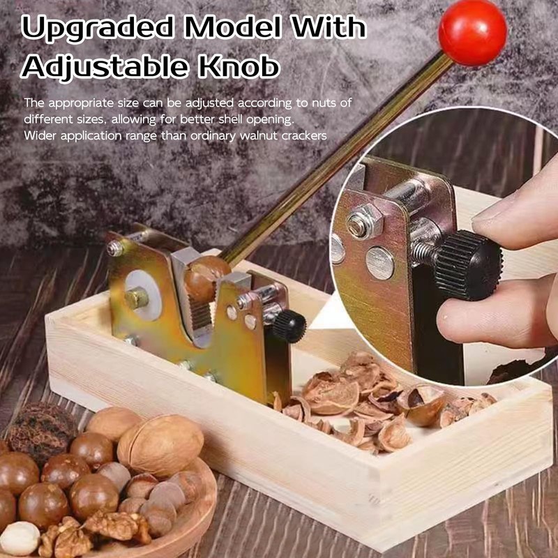 Noeborty Nutcracker, nut cracker, nut tongs, groove cracker with lever