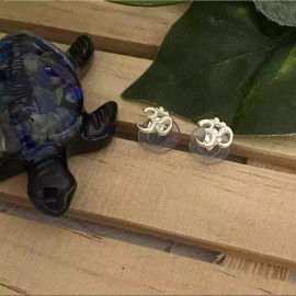 The Unbranded Brand Sterling Silver Om Stud Earrings