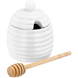 Judge Honey Drizzle Pot, 200 ml, Ceramic, White, 20 x 30 x 25 cm