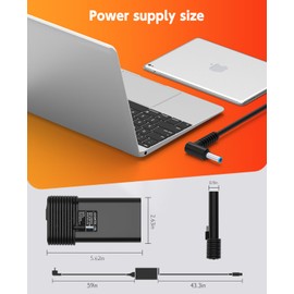 135W Laptop Charger for HP Spectre x360 OMEN Pavilion Gaming 15 17 ec0013dx 15-ec0751ms L15534-001 TPN-DA11 TPN-CA13 Power Supply Cord