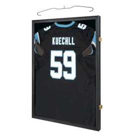 Black Lockable 2XL Jersey Shadow Box UV Protection Sports Jersey Display Frame Large Uniform Display Case with Hangercolor: Black, size: 60*80*4cm