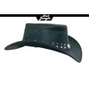 Black Jungle Yukon Leather Western Hat Australia Cowboy Hat, black