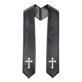 GradPlaza Choir Stole with Embroidery Crosses Adults' Traditional Church Choir Stoles 60"