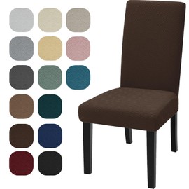 YSTELLAA Chair Covers, Set of 2, Stretch Chair Covers, Universal Seat Cover, Washable and Removable, Decoration Chair Cover for Home, Banquet, Office, Wedding Decorations, Coffee