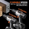 Litheli 20V Cordless Drill Driver, Electric Power Drill with 2