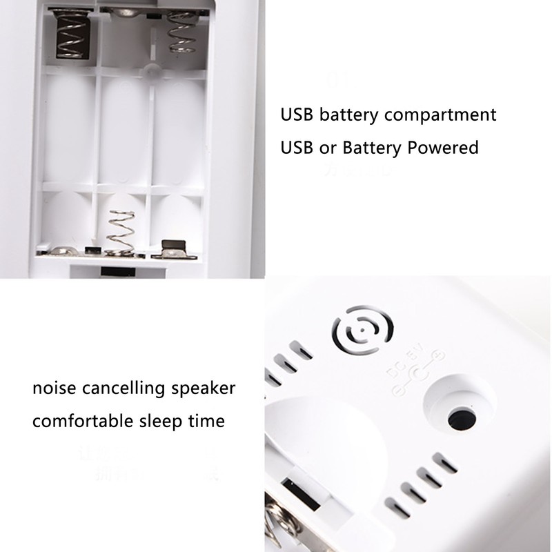LED Clock Dual Mode Auto Dimming Temperature Display Snooze Function