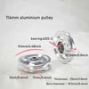 Gueiddi Aluminum GYM Pulley Wheel, Universal Aluminum Alloy Bearing Pulley
