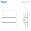 Theben 4969232 iON 102 KNX Push Button Sensor with 2