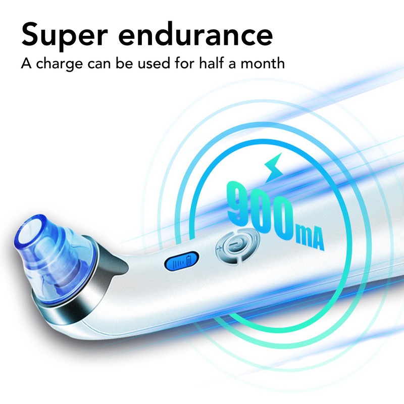 Pore Vacuum Blackhead Remover USB Rechargeable Strong Suction Electric Comedone