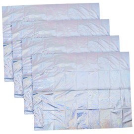 COHEALI Space Iridescent Tablecloth Set 4pcs Silver Party Decorations Wedding Bridal Showers Graduation Mermaid