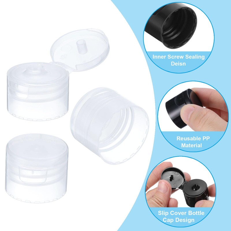 PATIKIL 28/410 Replacement Flip Caps 1.1" Inner Diameter Plastic Reusable