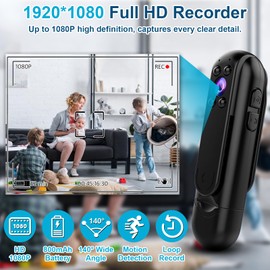 WOTCHA Body Camera with 32GB Card, HD 1080P Mini Body Cam with Motion Detection, IR Night Vision, Wearable Small Portable Pocket Camera for Outdoor Sports/Travel/Security/Law Enforcement/Delivery