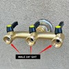 HQMPC Hose Splitter Garden Hose 3 Way Valve Brass Hose