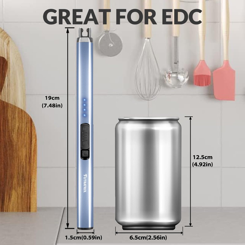 Futratrix Electronic Lighter Arc Windproof Flameless USB Rechargeable Lighter with