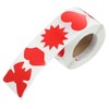 Sosoport 3rolls Delicate Tanning Stickers Heart-shaped Tanning Labels Easy to