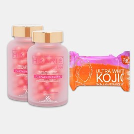 Hikari 2 Bottles HIKARI Ultra Premium Japan Glutathione + Kojic Soap