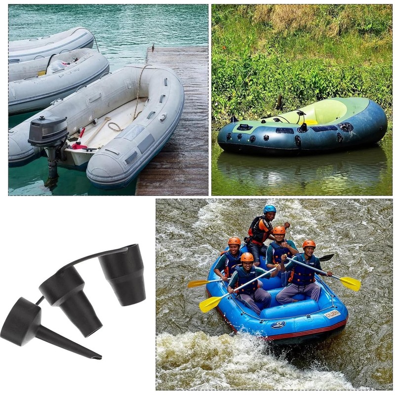 Black Inflatable Pump Adapter Plastic Nozzle Pump Nozzle Head Air