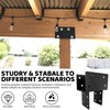 DEVALLEY 4pcs T-Shaped Cap Tie Post Brackets,Horizontal Contector Bracket with