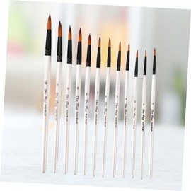 Operitacx Kid Suit 12pcs Paint Flat Head Bamboo White Paint Suit