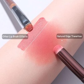 Cepillo de Labios, Lip Brush, Brochas de Labios, Fibra Artificial Portátil Brocha para Difuminar Multipropósito de Cabeza Redonda Brochas para Lip Mud Lip Glaze Lápiz Labial Brillo de Labios