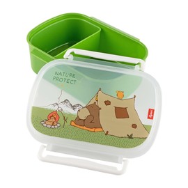 SIGIKID 24780 Forest Grizzly Lunchbox BPA-Free Girls and Boys Lunchbox Recommended from 2 Years, Green