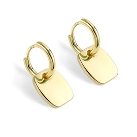 ALEXCRAFT Silver 925 Hanging Earrings for Women, Small Hoop Earrings, Hypoallergenic Geometric Drop Earrings, Long Drop Earrings for Women Girls, Silver