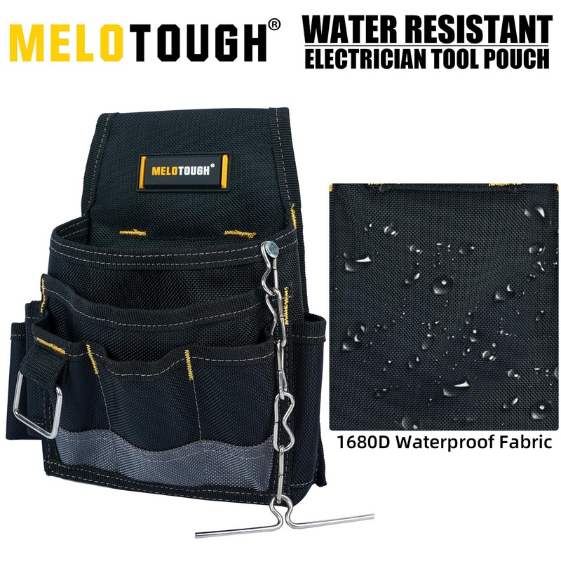 MELOTOUGH Electrician Tool Pouch Tool Belt Pouches with Belt Clip,