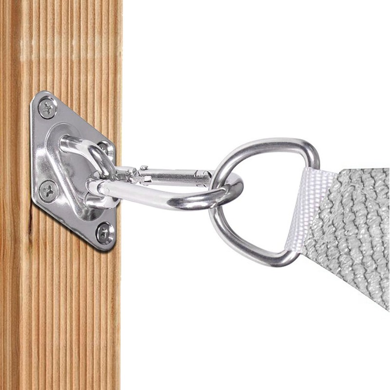 SunnyRoyal Shade Sail Hardware Kits for Rectangle Stainless Steel Accessary