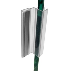 Gordon Glass® Clear Polycarbonate U-Channel with Magnet for 1/2" Glass Shower Doors