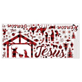 KOKOLAP Christmas Window Sticker Holly Night Decals