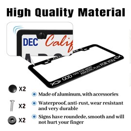 Christian License Plate Frame Jeremiah 29:11 God Has The Most Amazing Plan for You License Plate Holder for Car Accessories for Car Decor Fits Standard Us Vehicles Size 12"x6"