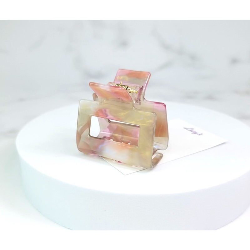 (2 types) Mini marble square pin leopard / (2종) 미니