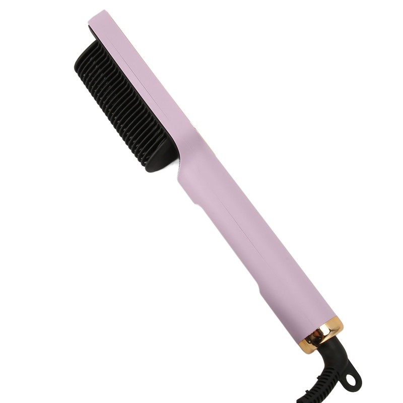 Negative Ion Hair Straightener Brush LCD Display Dual Use Heated