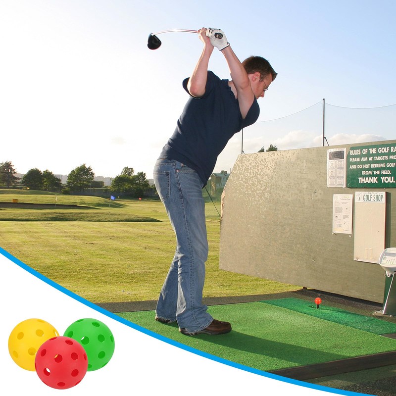 PATIKIL Golf Practice Balls, 6 Pack 72mm Limited Flight Plastic