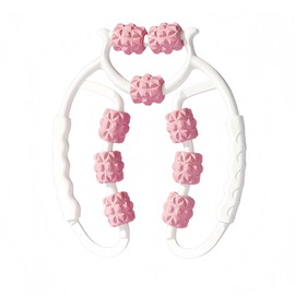 1 x Massage Roller with Handle Leg, Leg Massager, Massage Roller, Massage for Thighs, Promotes Blood Circulation, Suitable for Legs, Feet and Arm Massage (Pink)