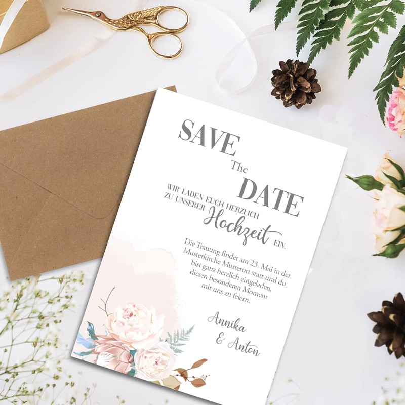 25 Letter Paper Sets DIN A5 - Natural Paper in