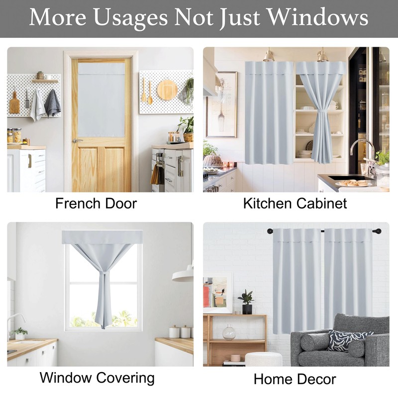 NICETOWN Portable Travel Blackout Draperies Curtains 48 inches Long, Thermal