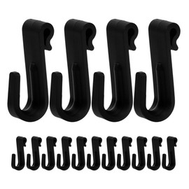 ULTECHNOVO 20pcs Mini Plastic Over Door Hooks Sturdy Hanger for Towels Clothes Easy Installation Bathroom Kitchen Organizers Modern Design for Home Decor