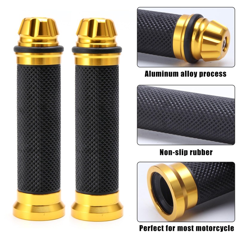 Universal Pair of 7/8" 22mm Rubber Handlebar Hand Grip Bar