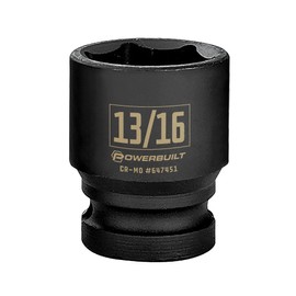 Powerbuilt 3/8 in. Drive x 13/16 in. SAE 6 Point Impact Socket - 647451