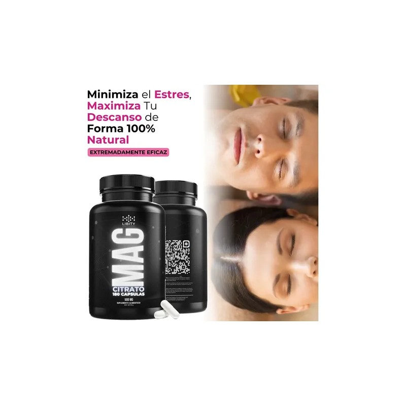 Citrato De Magnesio 100% Puro - 180 Capsulas