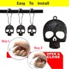 ZILucky Set of 12 Sugar Skull Shower Curtain Hooks Decorative