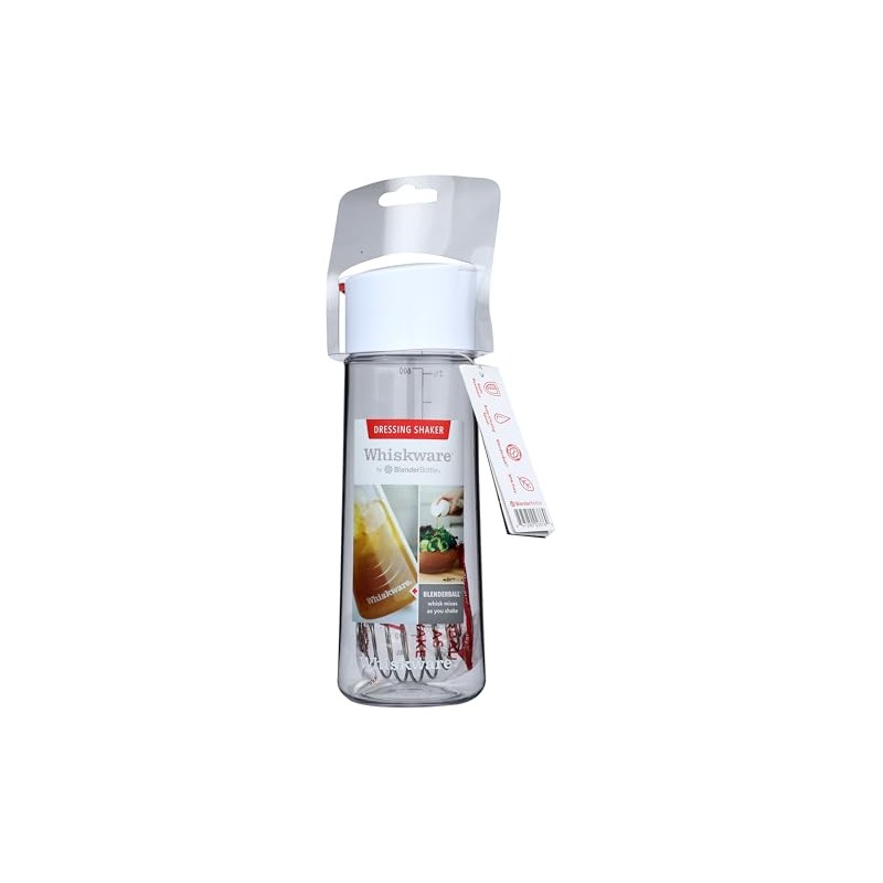 Whiskware Salad Dressing Shaker with BlenderBall Wire Whisk, Tritan