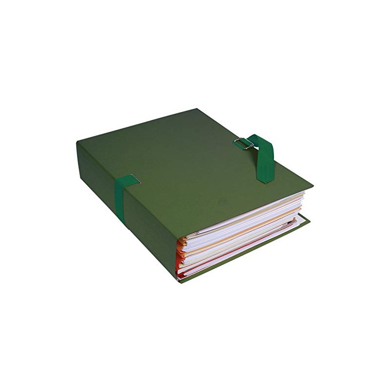 Exacompta 733E document folder with stretchable pleat backing, cardboard laminated,