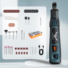 JENABOM Rotary Tool Kit Rotary Tool with Accessories & Flex Shaft & Universal Collet USB Charging for Sanding, Carving, Polishing, Cutting, Engraving or DIY Crafts:_50 PCS