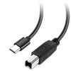 Flexible 6ft USB C to USB B Printer Cable for